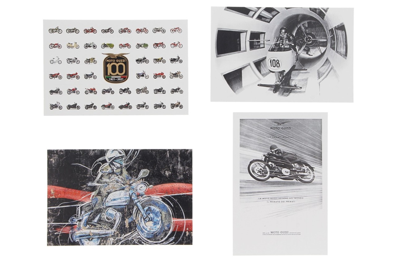 Moto Guzzi carte postale Centenario (4 pièces)