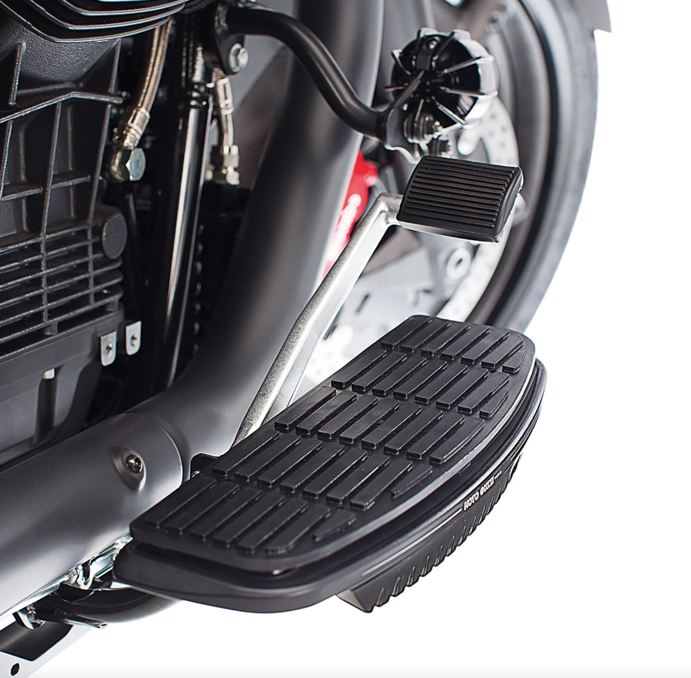 Habillage de marchepied, aluminium, noir pour Moto Guzzi MGX 21/ Audace