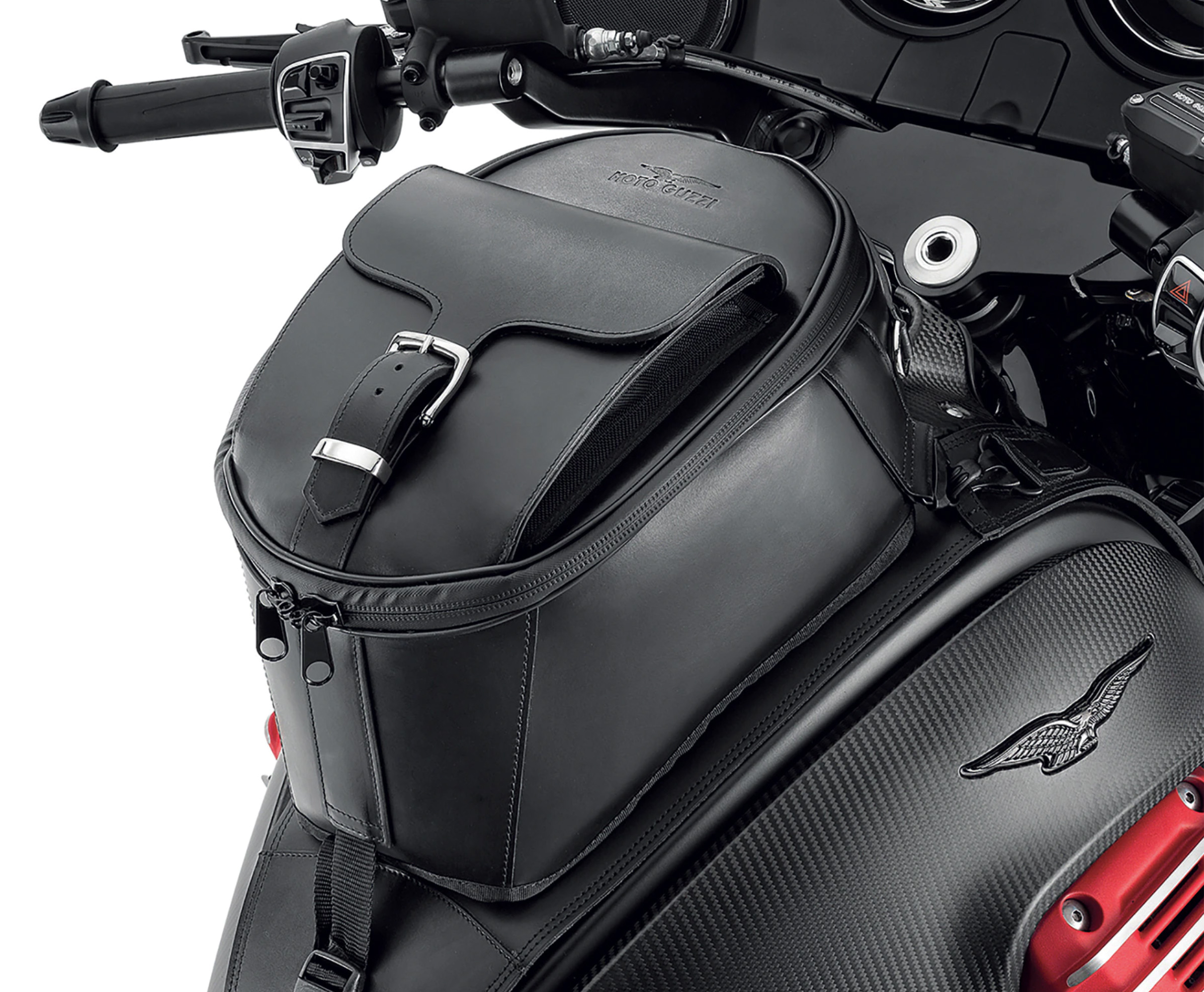 Sacoche de réservoir d'origine, en cuir pour Moto Guzzi MGX 21