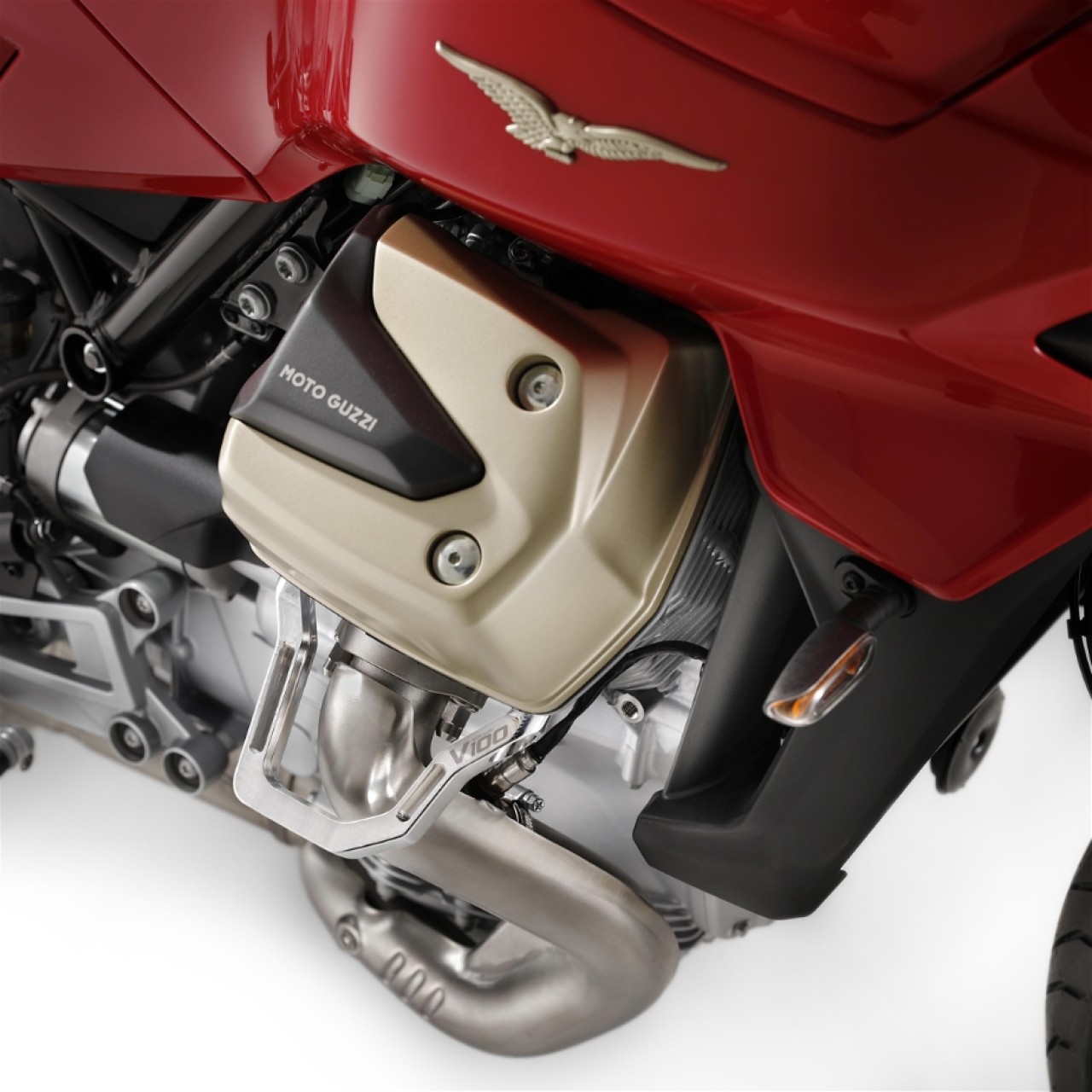 Protège-culasse en aluminium pour Moto Guzzi V100 Mandello / Stelvio