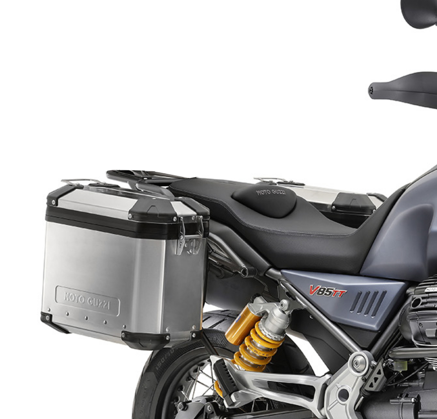 Kit de valises d'origine en aluminium Moto Guzzi V85 TT